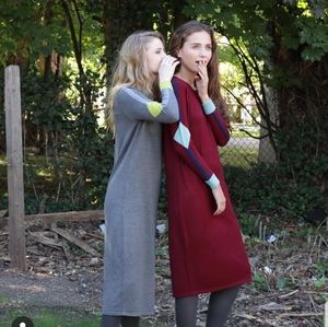 Meli basics midi grey sweater dress